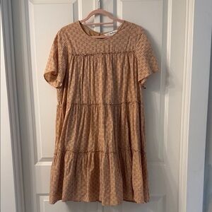 The Drop Eyelet Peach Dress